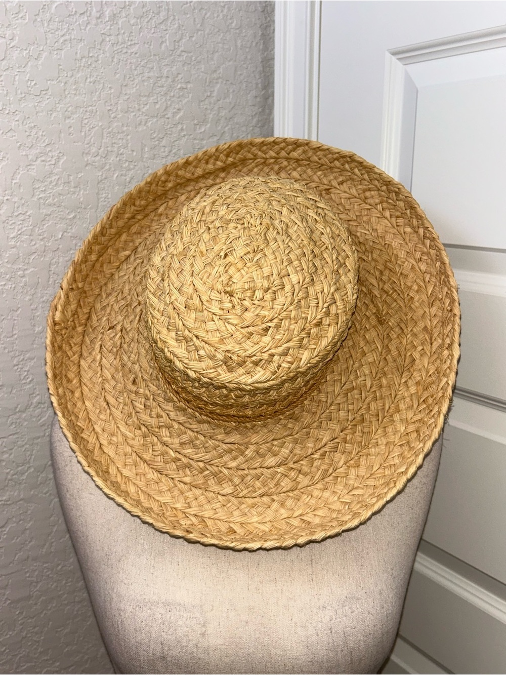 Helen Kaminkski Australia Handcrafted Wide Brim Raffia Straw Hat